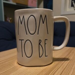 Rae Dunn 'Mom To Be' White Ceramic Mug